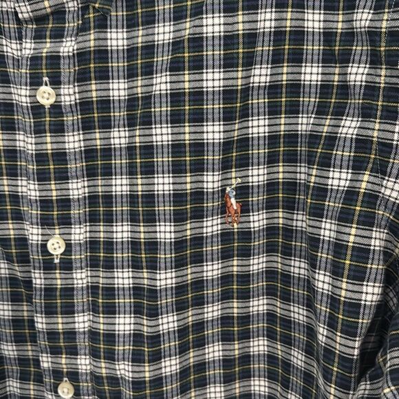 Ralph Lauren-Mens blue and green plaid long sleeve button up-classic fit-SizeXXL - Picture 3 of 7